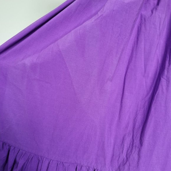 Matteau Purple Organic Cotton Drawcord Midi Dress Size 3 - Picture 11 of 11